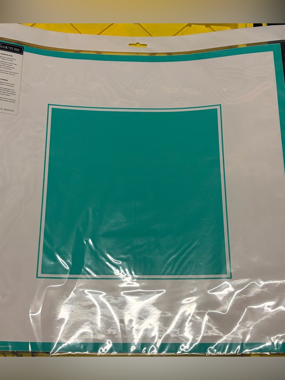 10” Mask square transfer Chalk Couture NIP 18x18